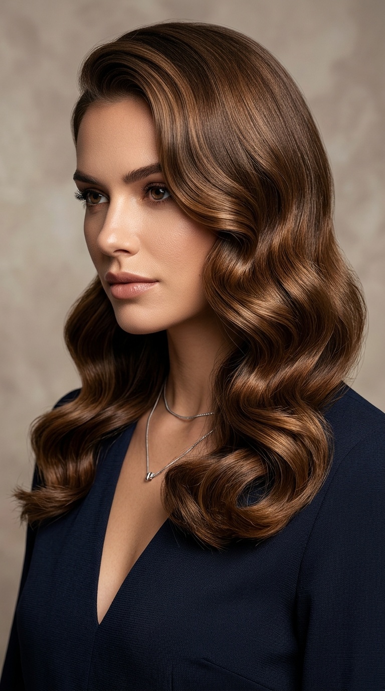 Side-Swept Hollywood Waves