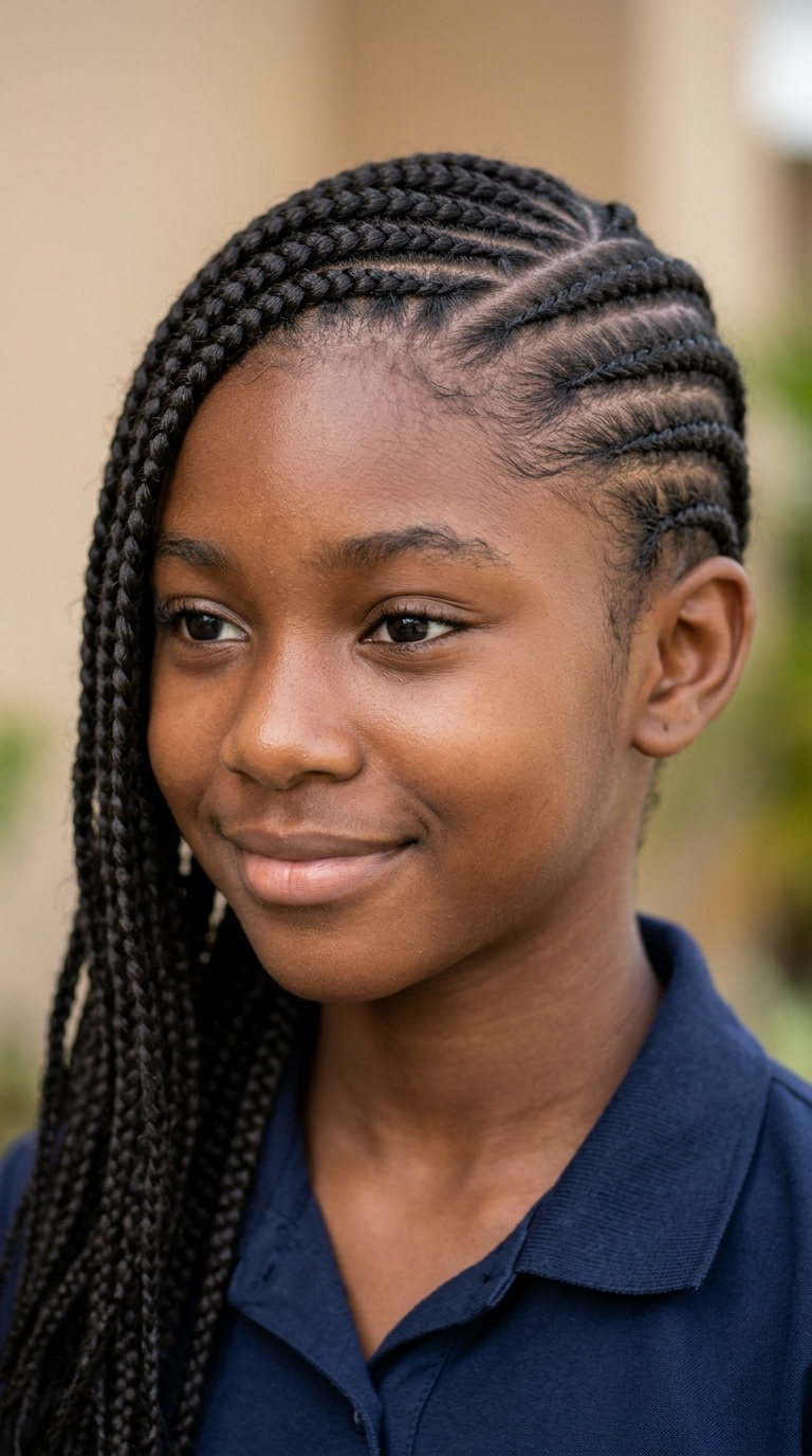 Side-Swept Island Braids