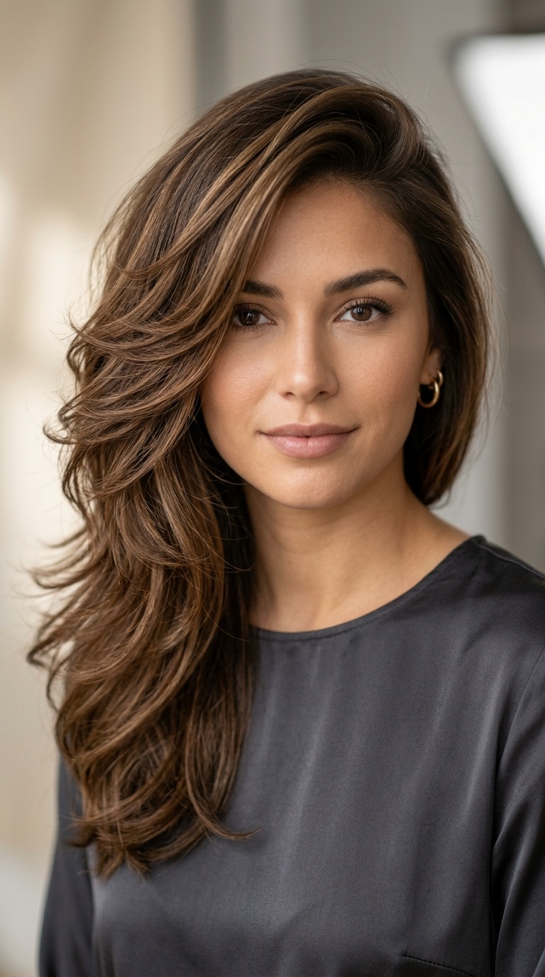 Side-Swept Layered Glamour