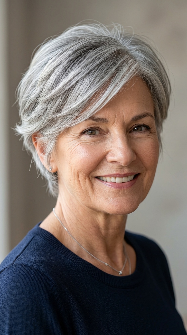 Side-Swept Layered Pixie
