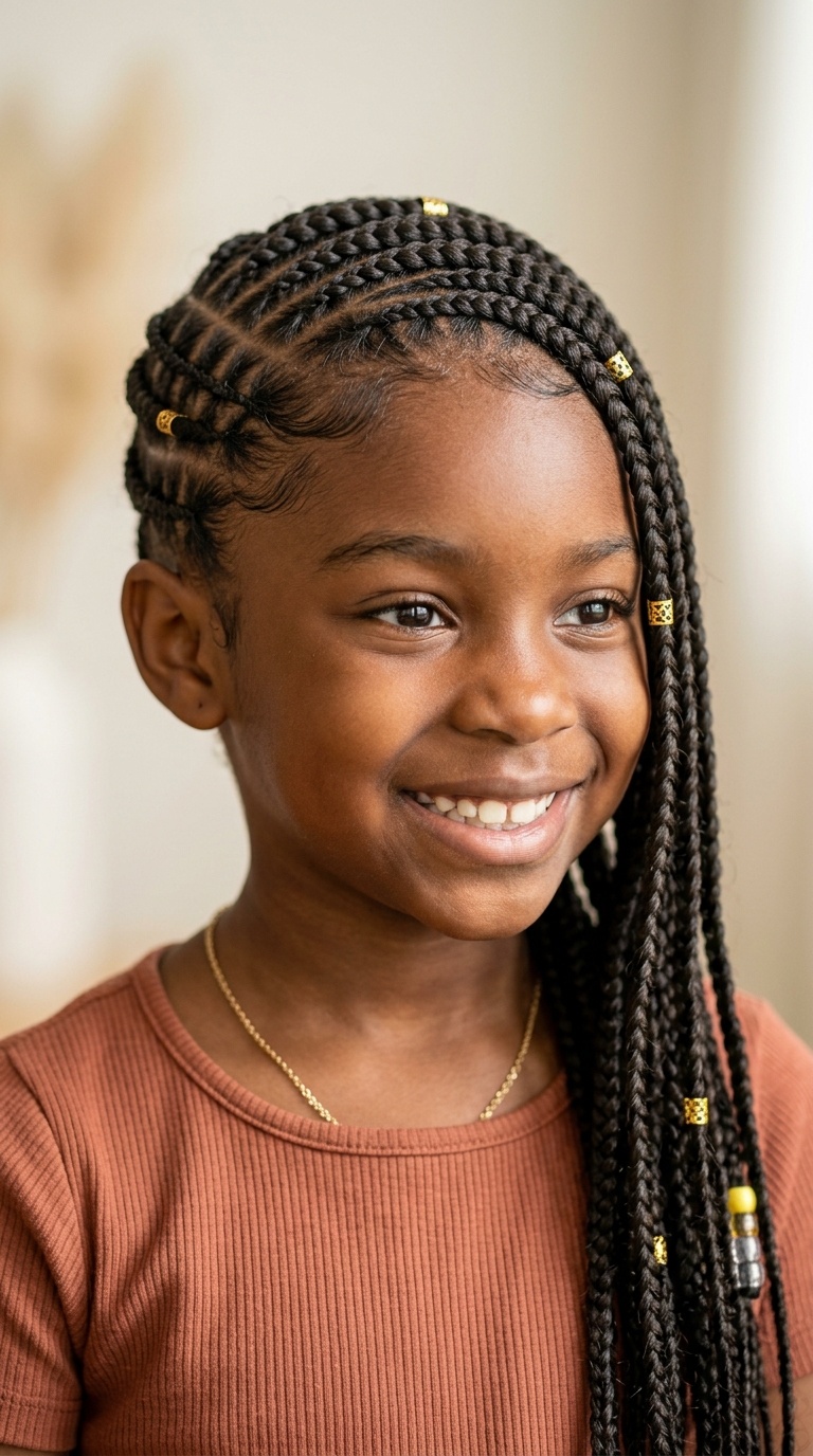 Side-Swept Lemonade Braids