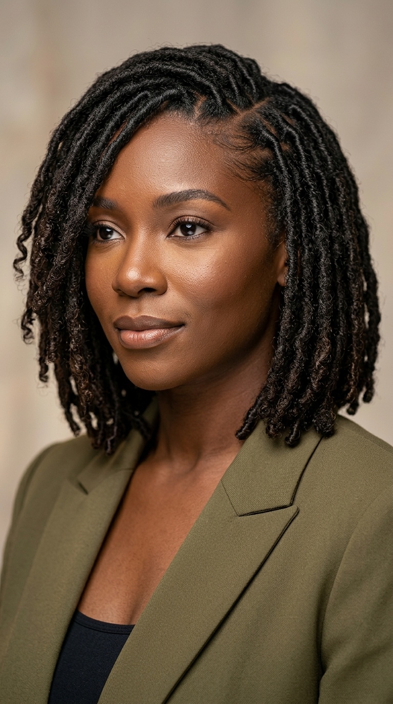 Side-Swept Loc Bob