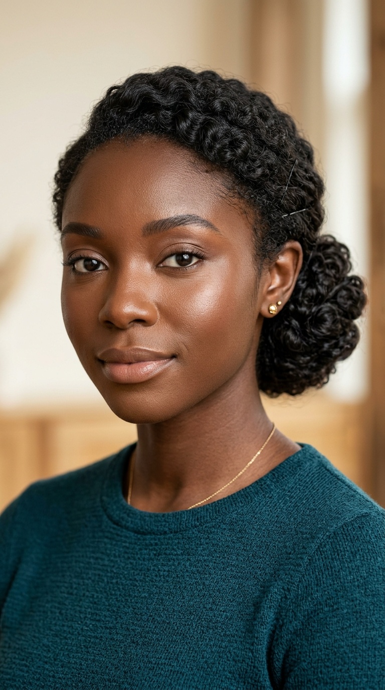 Side-Swept Low Bun