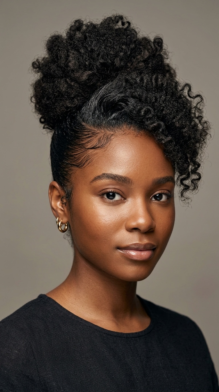 Side-Swept Messy Bun
