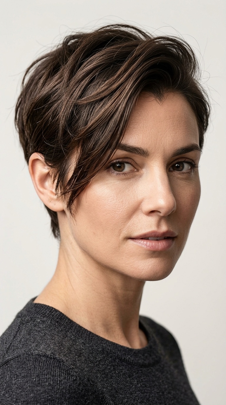 Side-Swept Pixie Cut