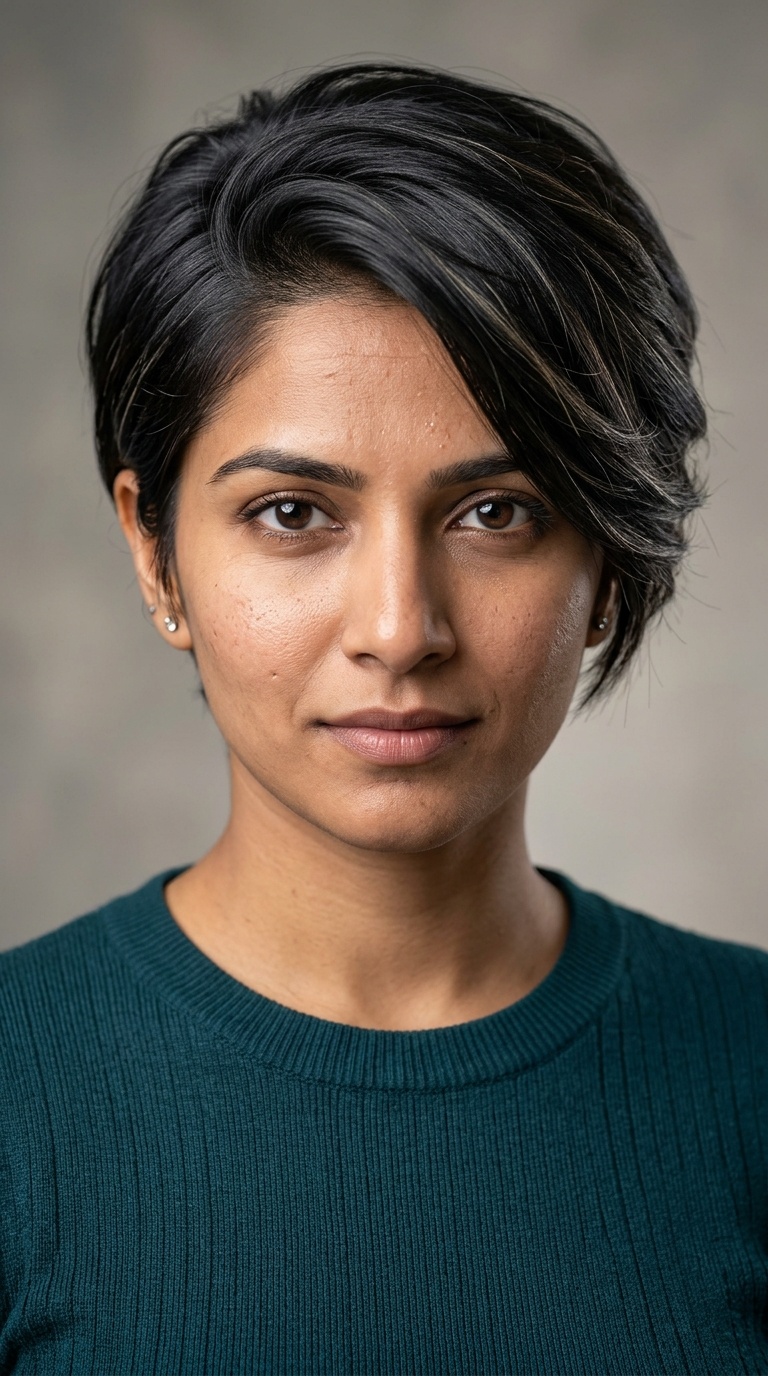 Side-Swept Pixie Cut