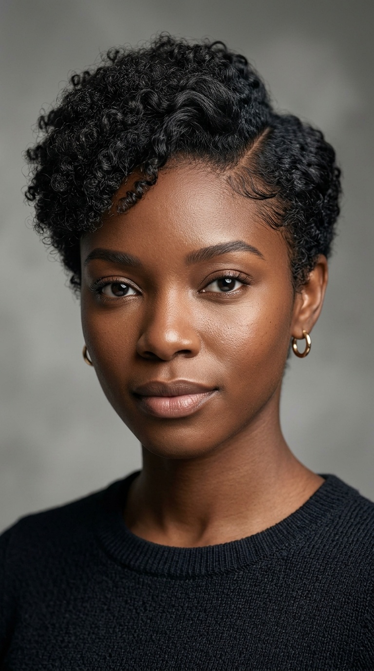 Side-Swept Pixie with Deep Part