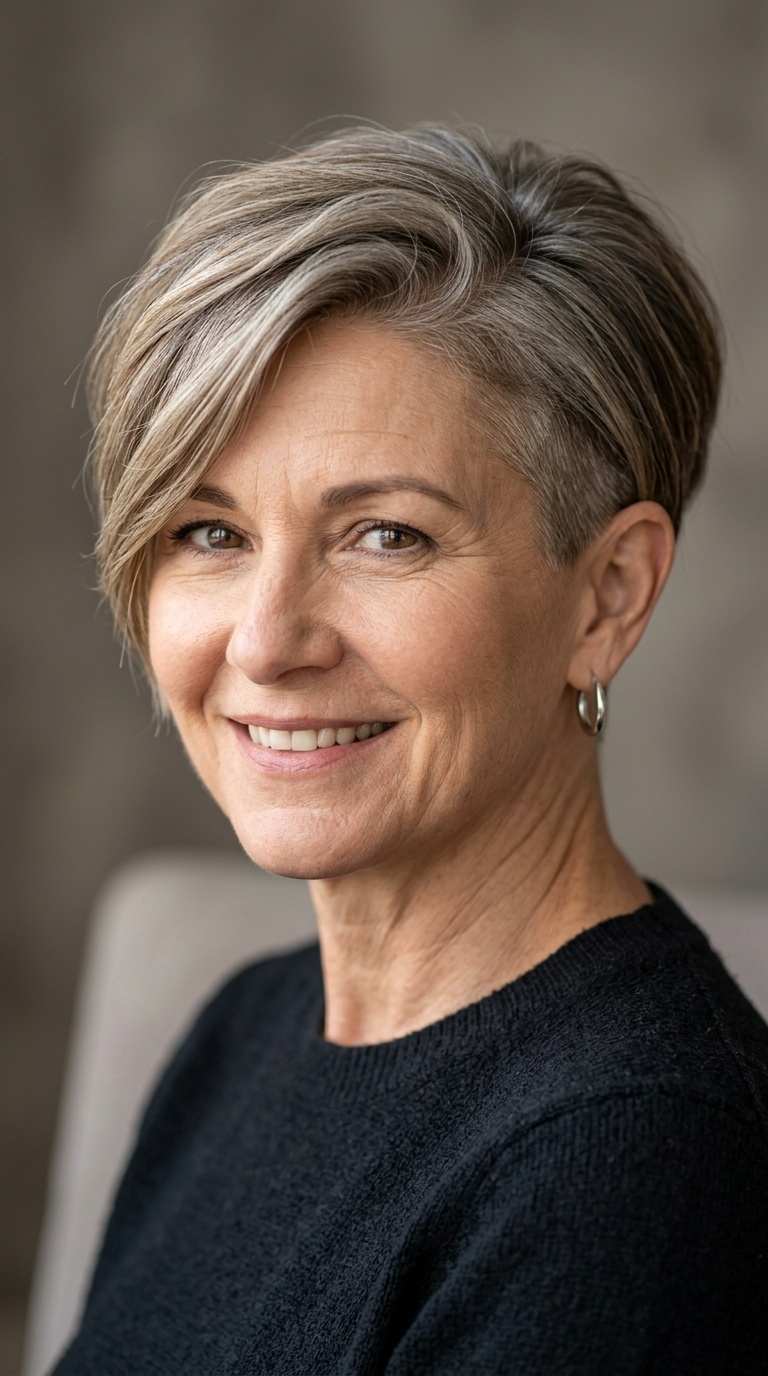 Side-Swept Pixie with Undercut