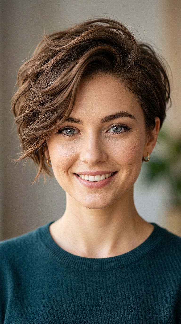 Side-Swept Pixie with Volume