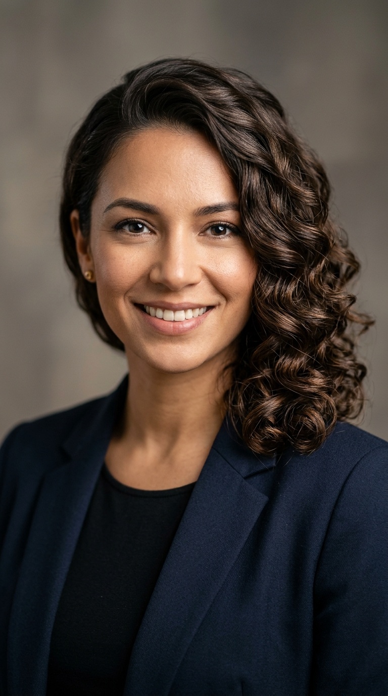 Side-Swept Polished Curls