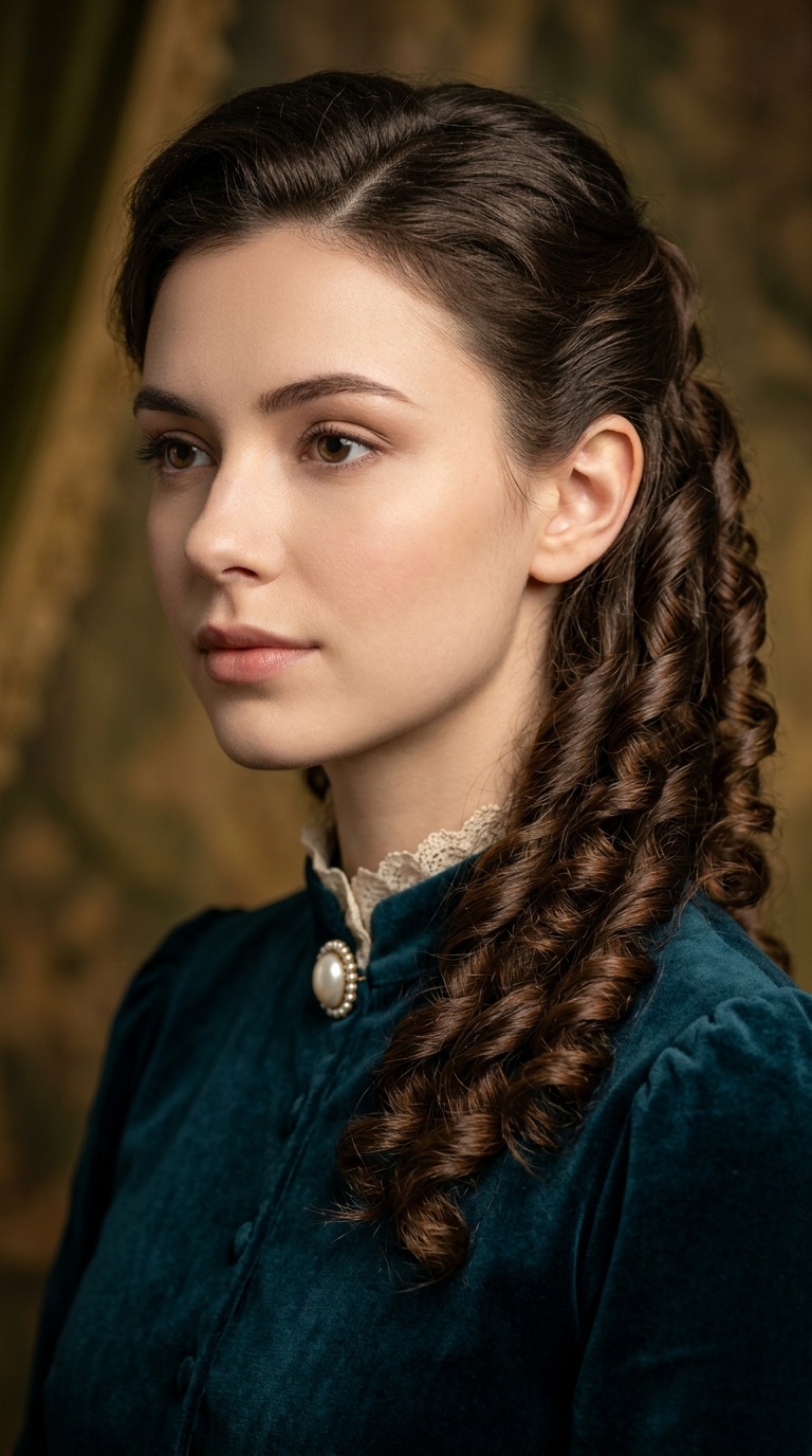 Side-Swept Ringlets