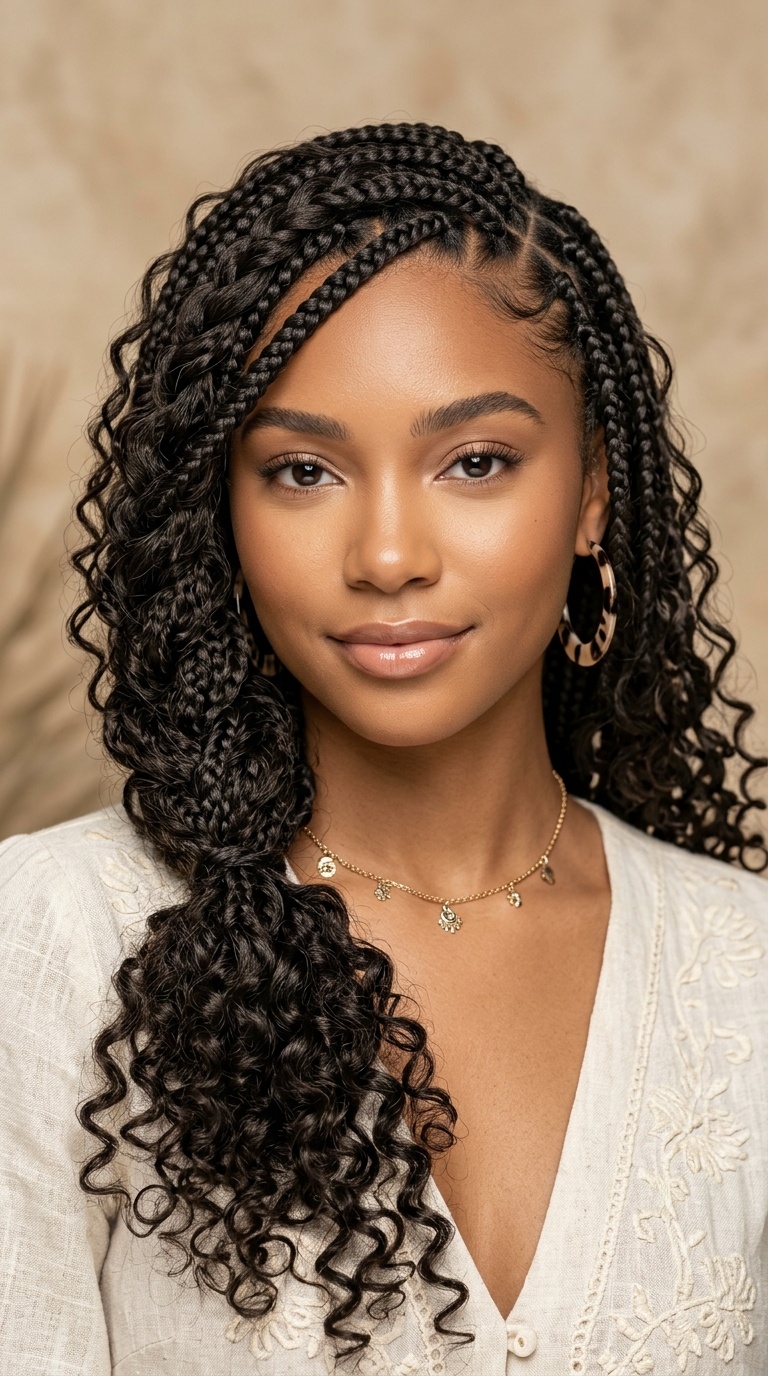 Side-Swept Romantic Braid Flow