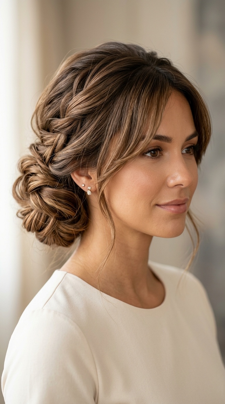 Side-Swept Romantic Bun