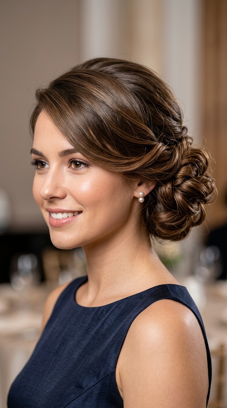 Side-Swept Romantic Bun