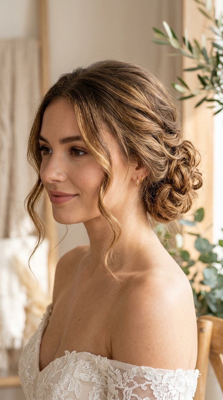 Side-Swept Romantic Bun