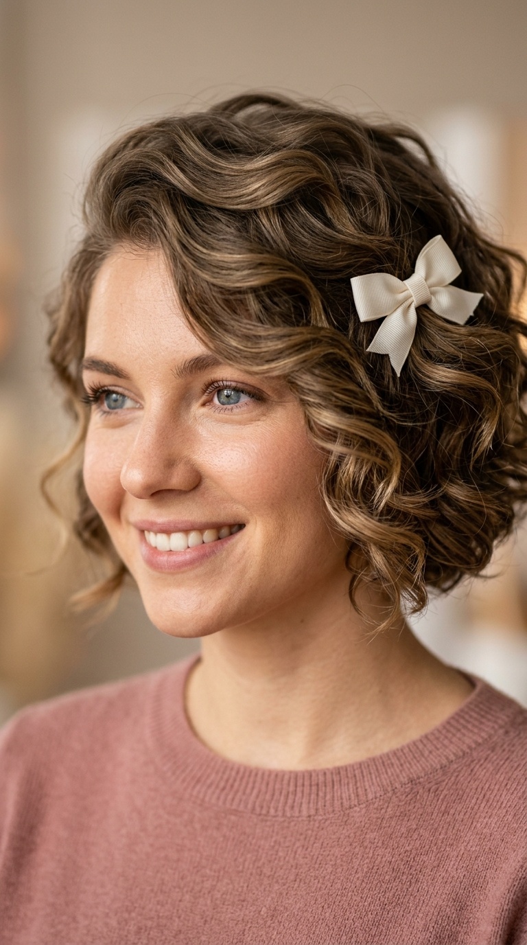 Side-Swept Romantic Curls