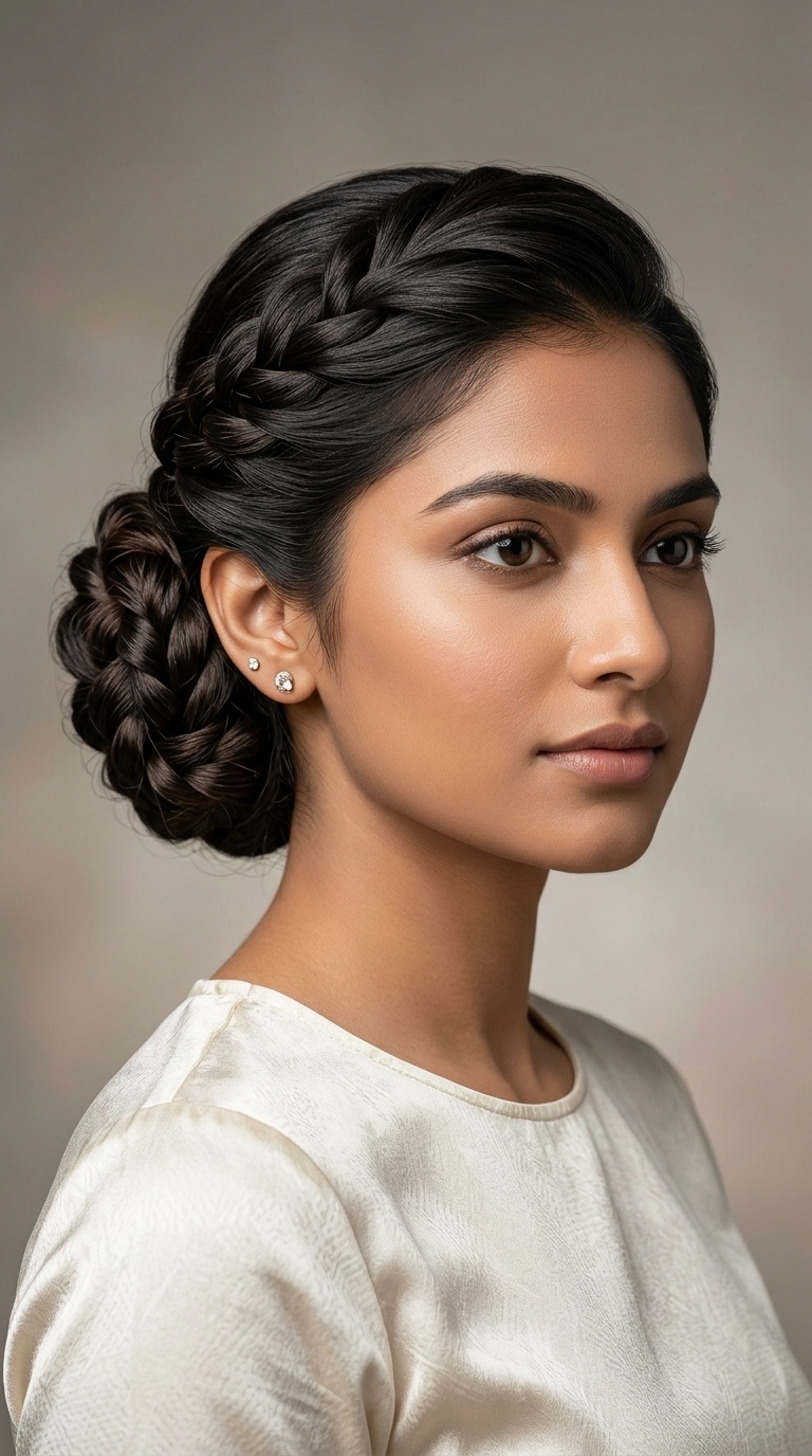 Side-Swept Rope Twist Bun