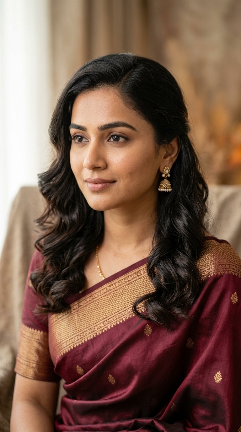 Side-Swept Soft Curls