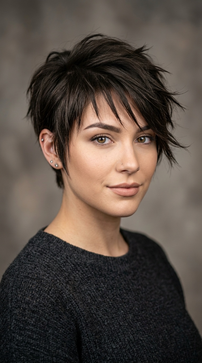 Side-Swept Spiky Fringe