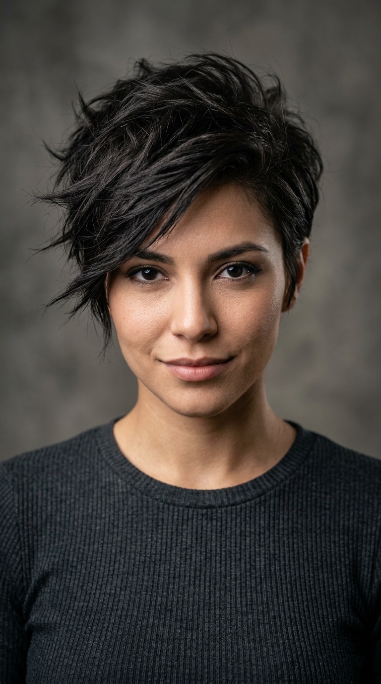 Side-Swept Spiky Fringe