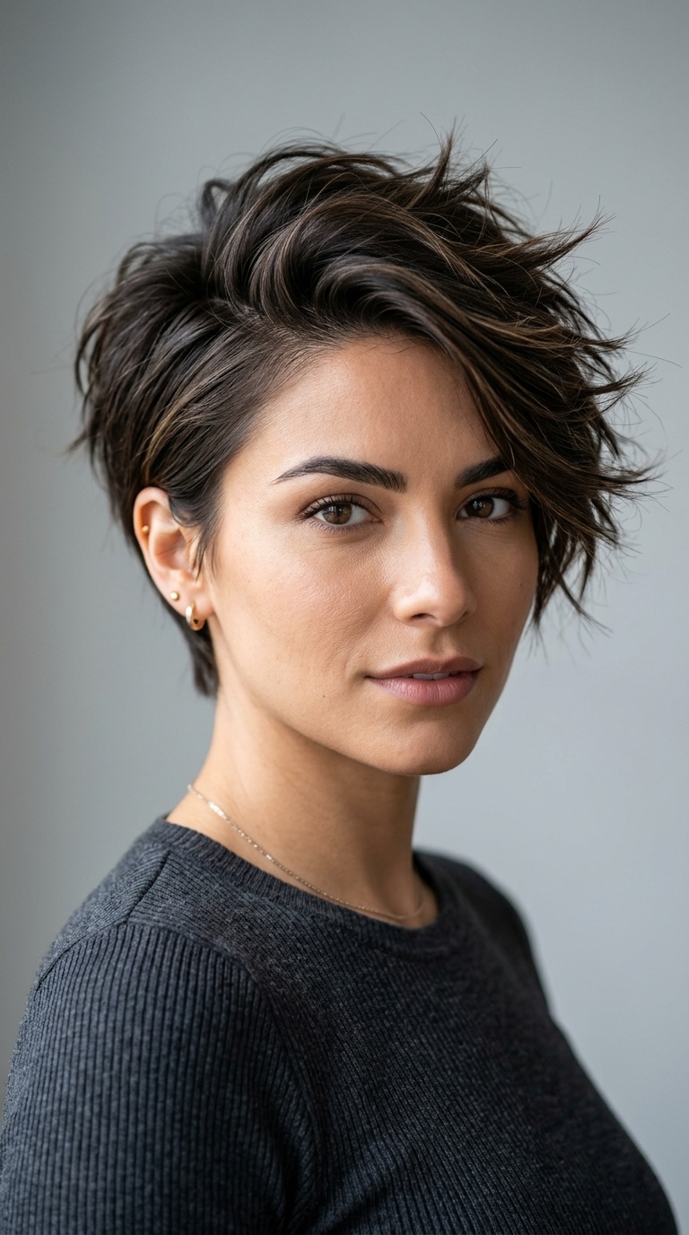 Side-Swept Spiky Layers