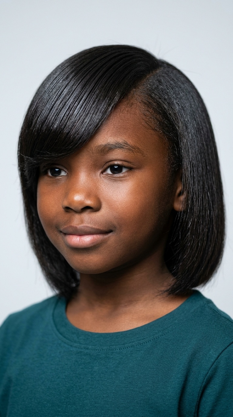 Side-Swept Straight Fringe