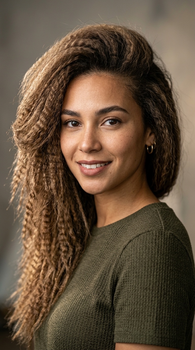 Side-Swept Textured Crimp