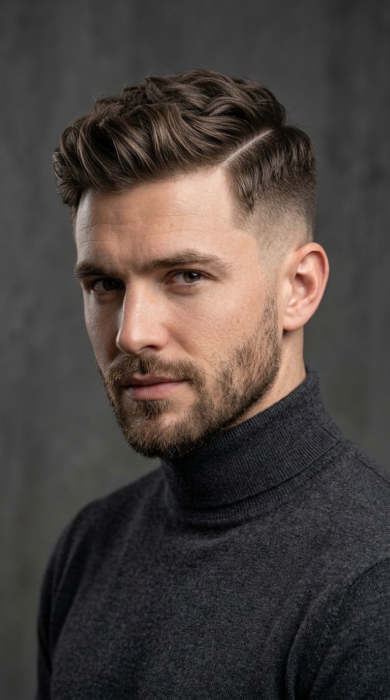 Side-Swept Textured Crop with Hard Part