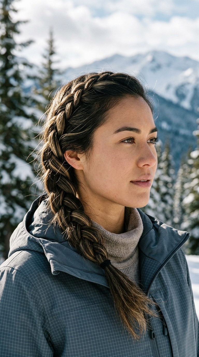 Side-Swept Traditional Braid