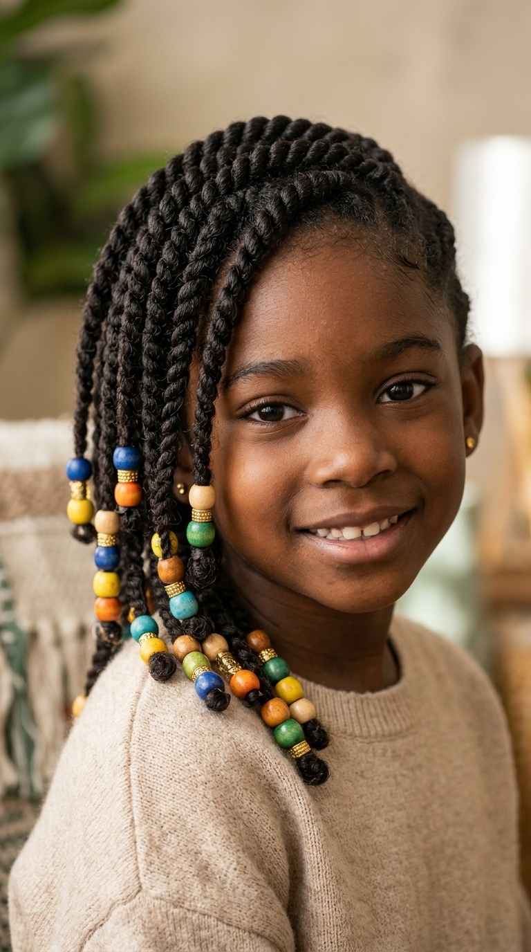 Side-Swept Twists with Beads