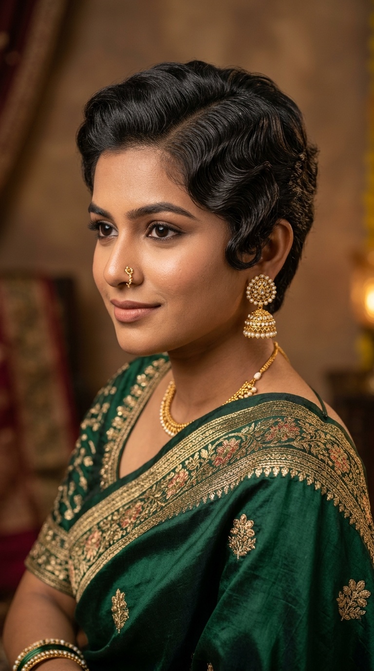 Side-Swept Vintage Finger Waves