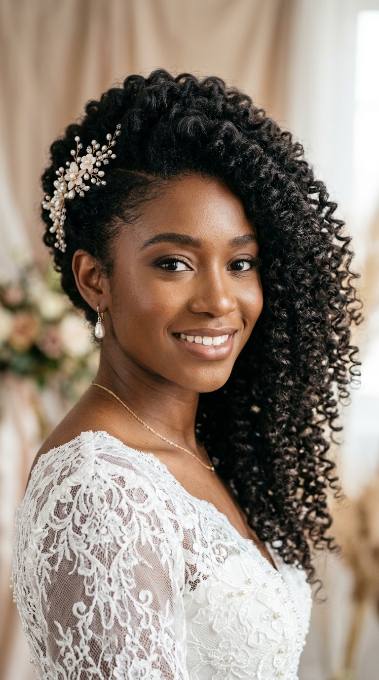 Side-Swept Voluminous Curls