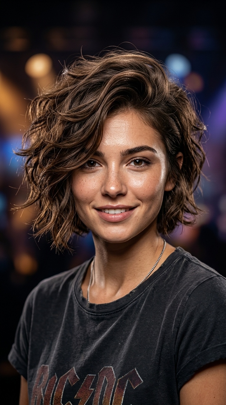 Side-Swept Voluminous Shag