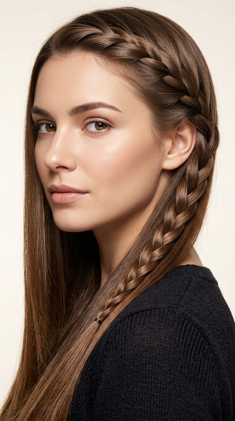 Side-Swept Waterfall Braid
