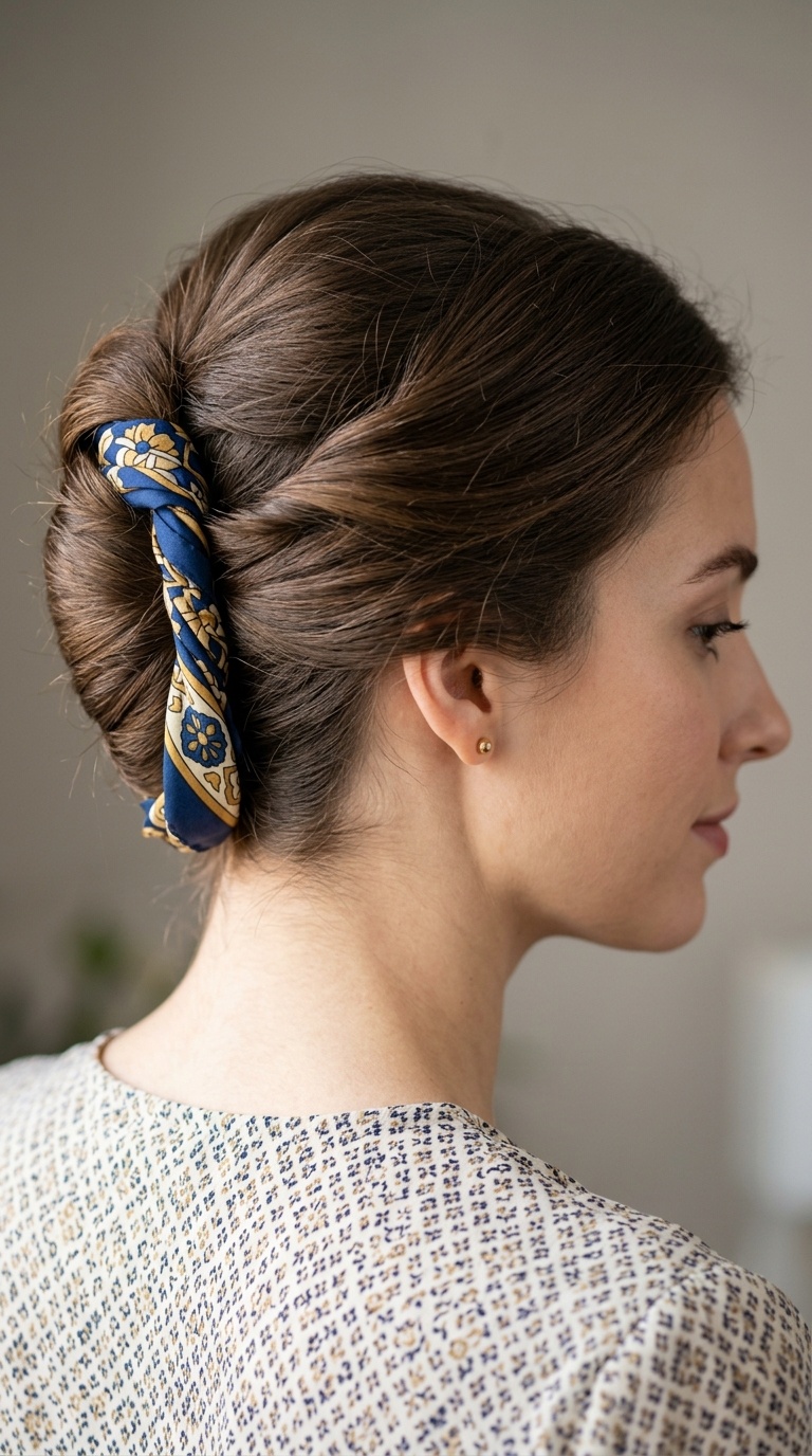 Silk Scarf French Twist