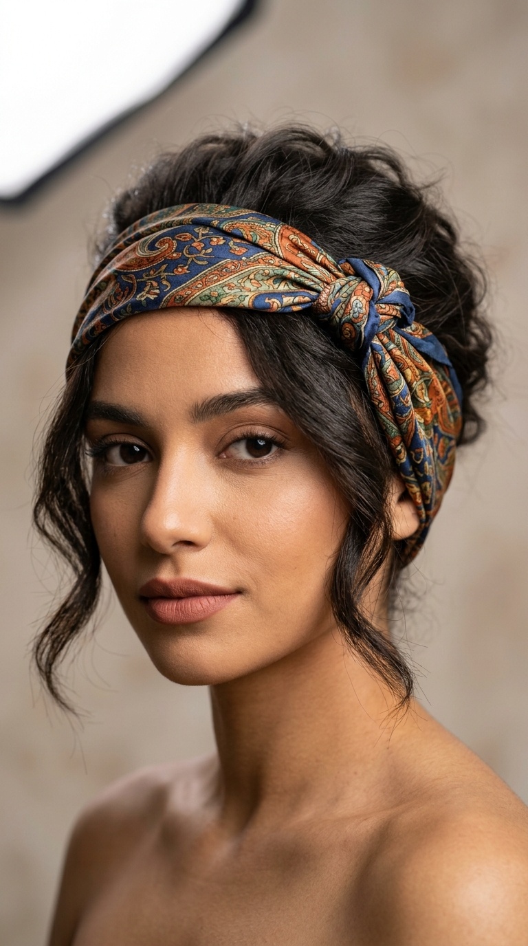 Silk Scarf Headband Style