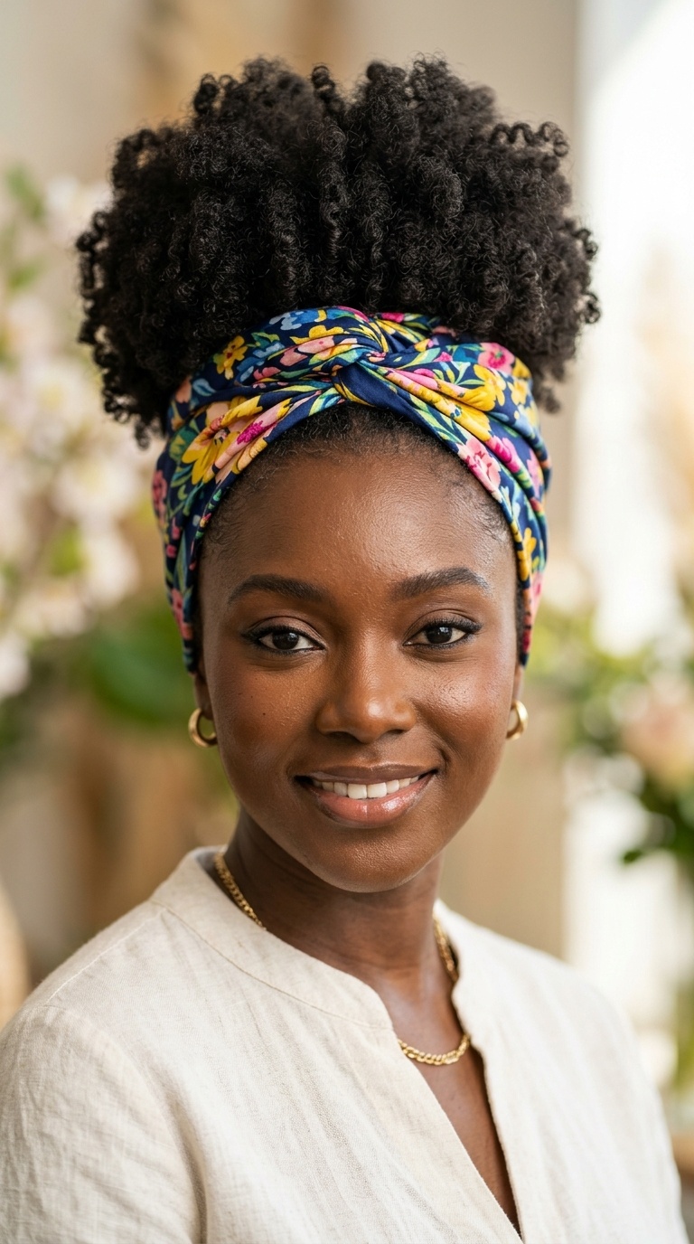 Silk Scarf High Puff