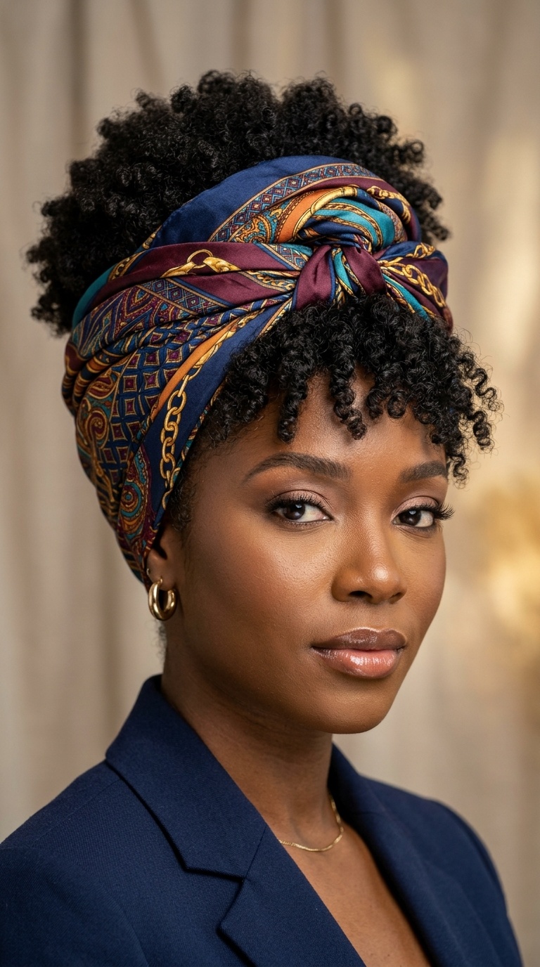 Silk Scarf Turban Crown