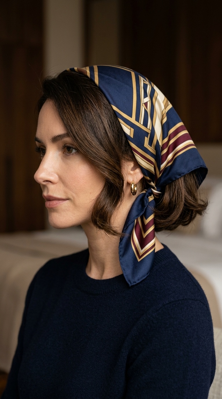 Silk Scarf Wrapped Bob