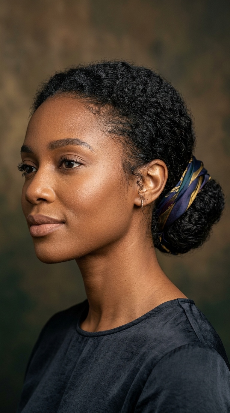 Silk-Wrapped Low Bun