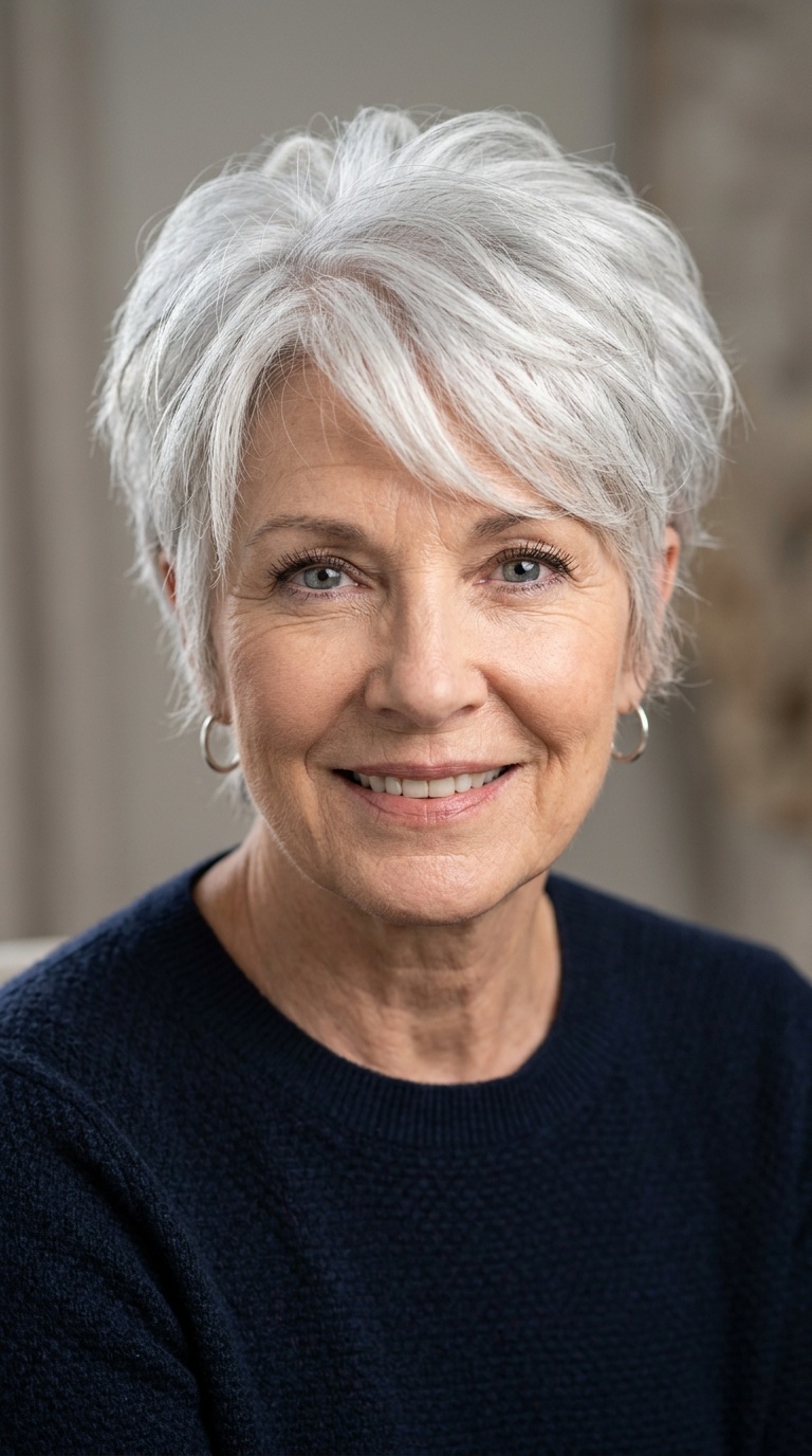 Silver Shag Pixie