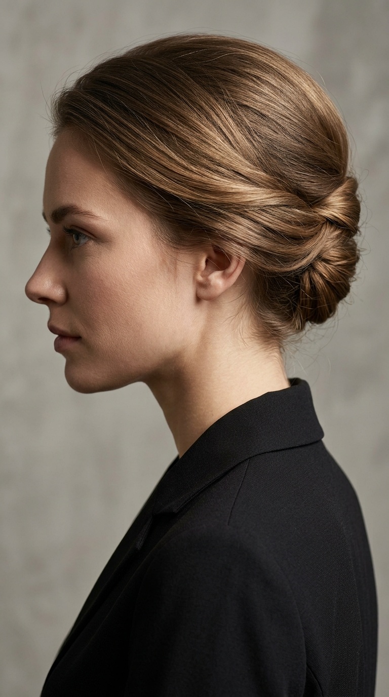 Simple French Twist Low Tuck