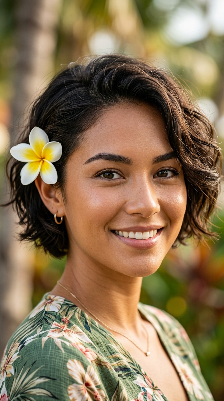 Single Side-Tucked Plumeria