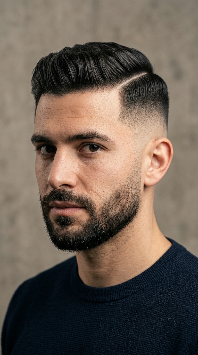 Skin Fade with Hard Part