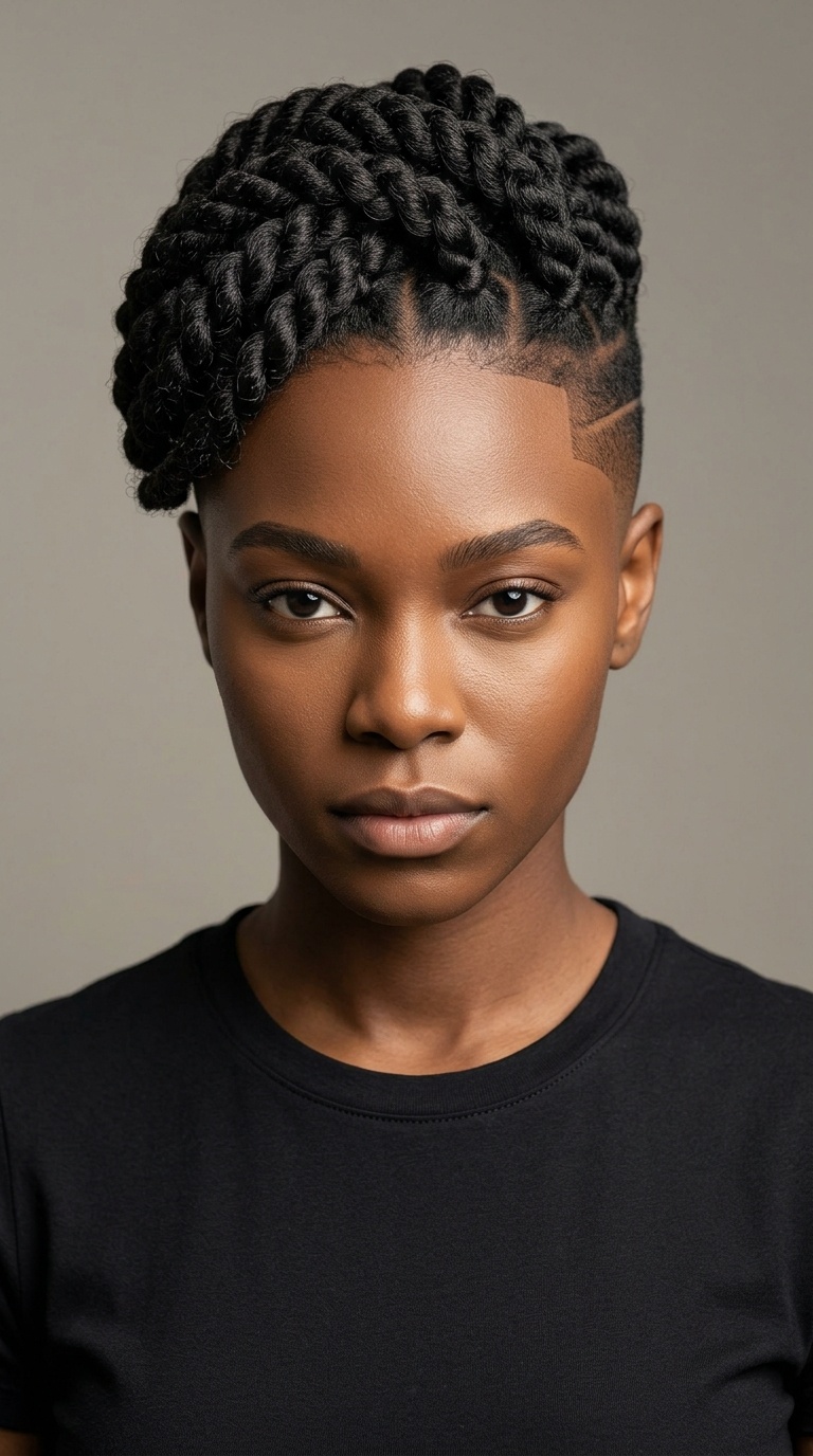 Skin Fade with Jumbo Twists
