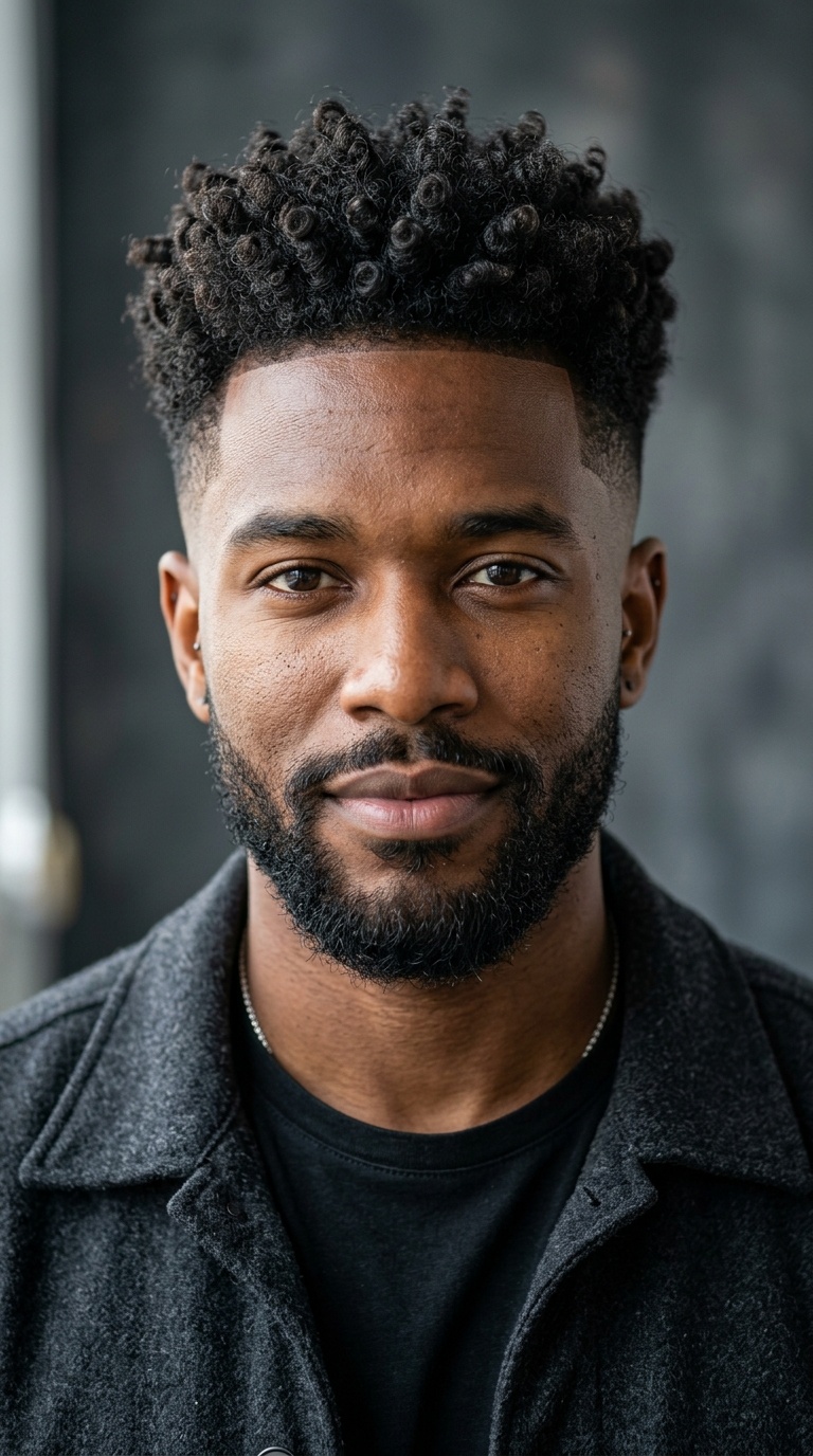 Skin Taper with Curly Top