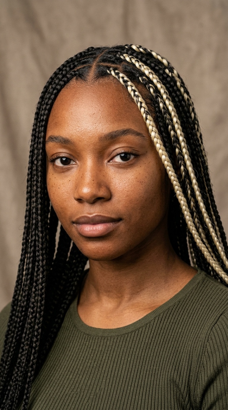 Skunk Stripe (Tension-Free) Braids