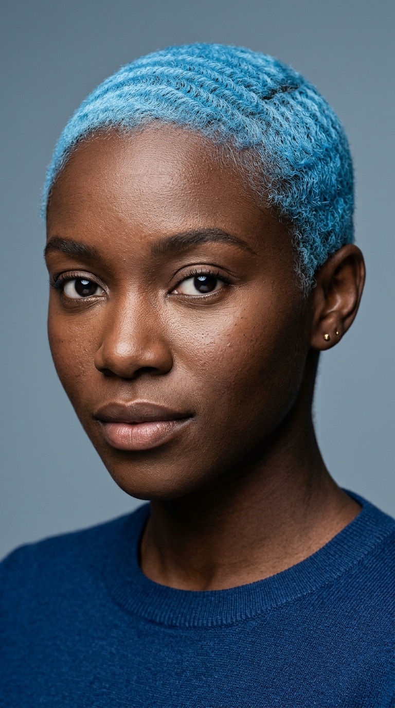 Sky Blue Buzz Cut