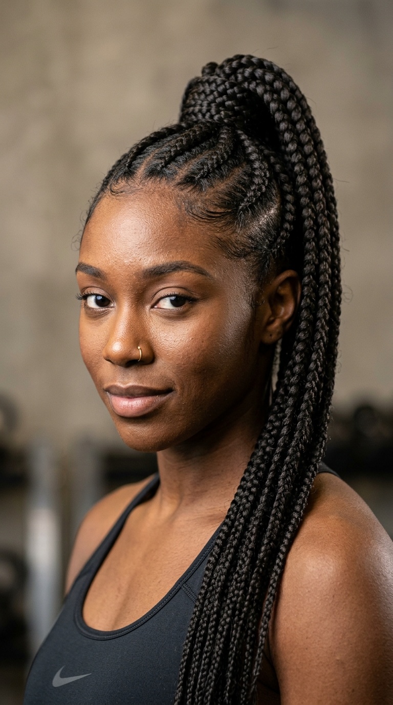 Sky-High Braided Ponytail