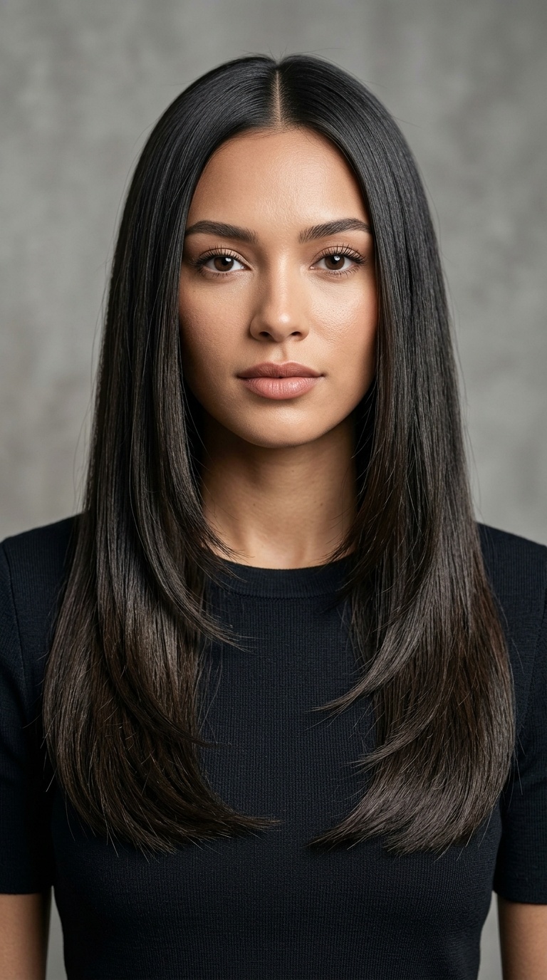 Sleek and Straight Long Layers
